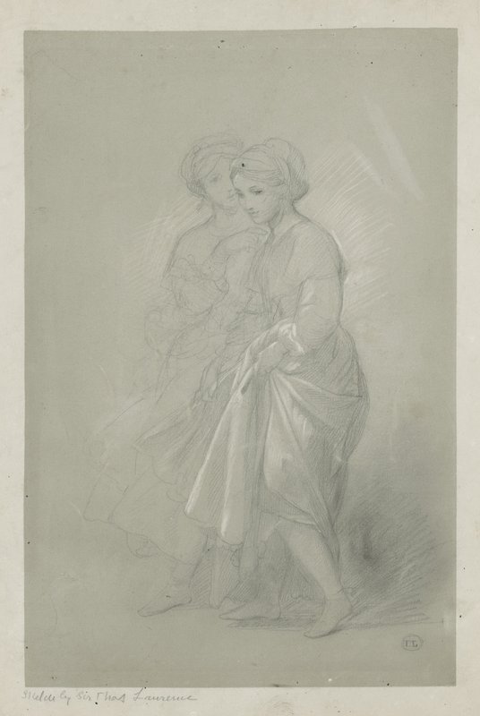 Skitse af to piger af Sir Thomas Lawrence af English School