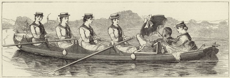 Skitser fra en damplancering ved Henley Regatta af English School