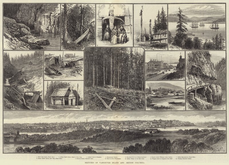 Skitser af Vancouver Island og British Columbia af English School