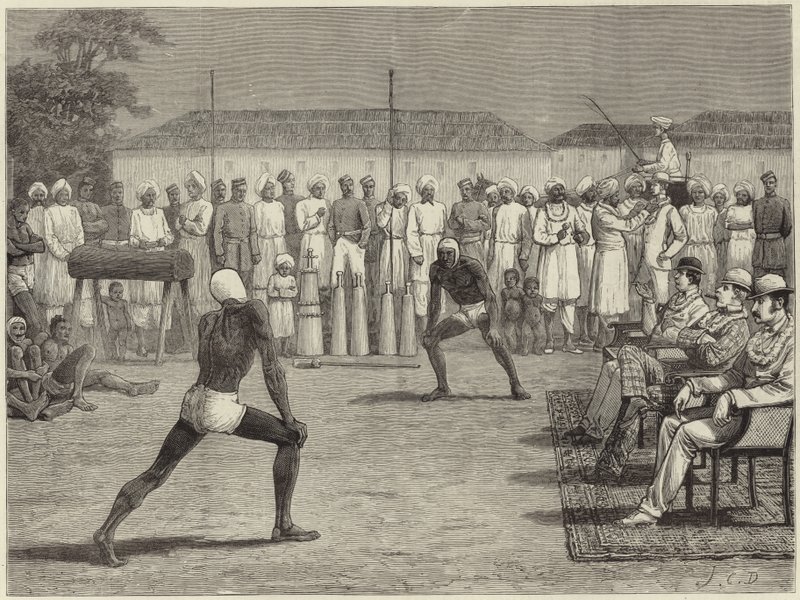 Skitser med et Bombay indfødt regiment af English School