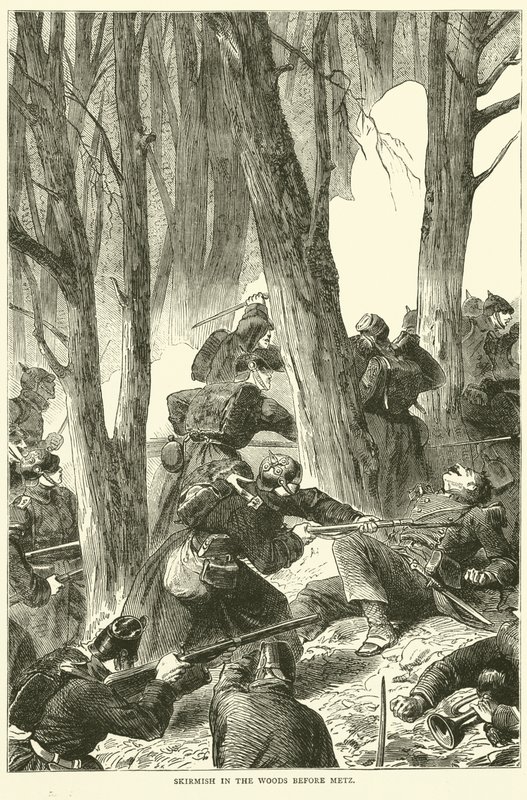 Træfning i skoven før Metz, september 1870 af English School