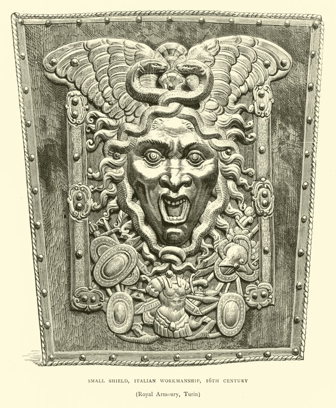 Lille skjold, italiensk håndværk, 1500-tallet af English School