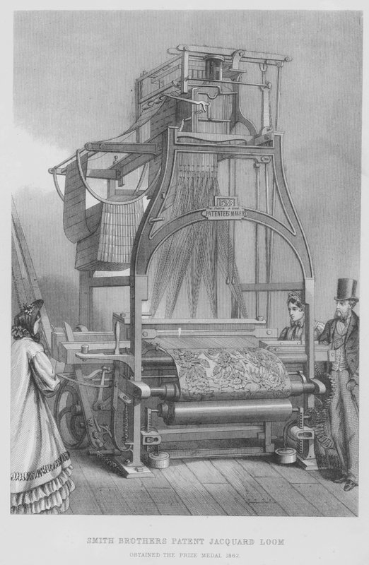 Smith Brothers Patent Jacquard Loom, prismedalje 1862 af English School