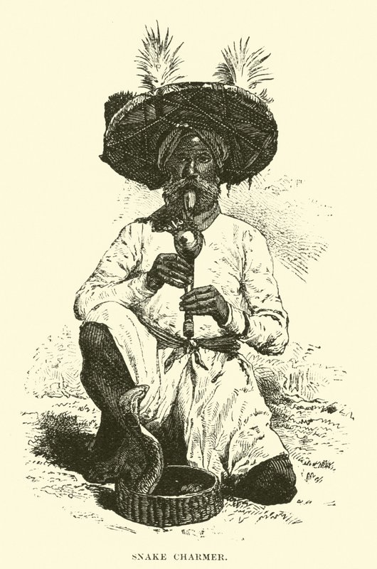 Snake charmer  af English School