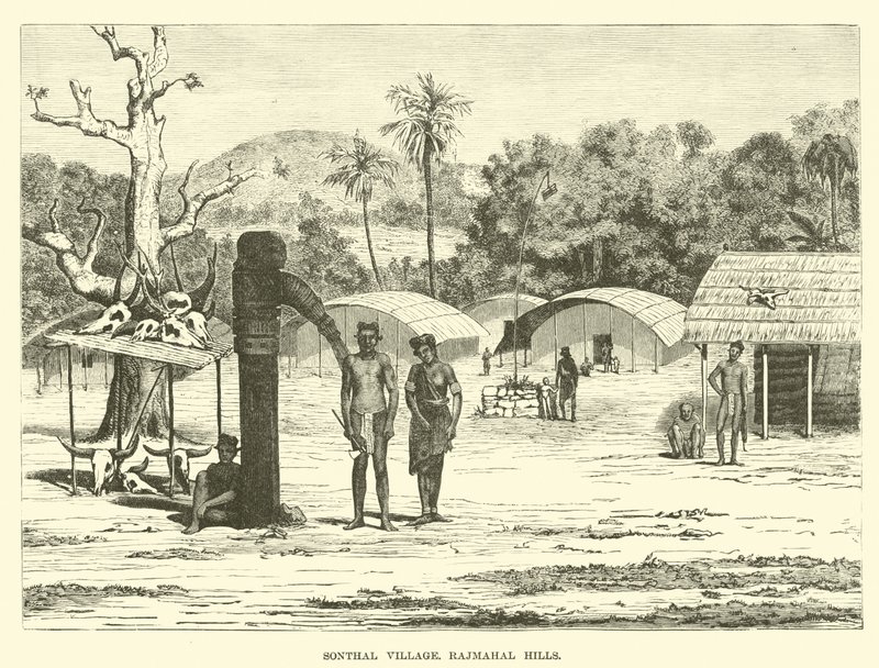 Sonthal Village, Rajmahal Hills  af English School