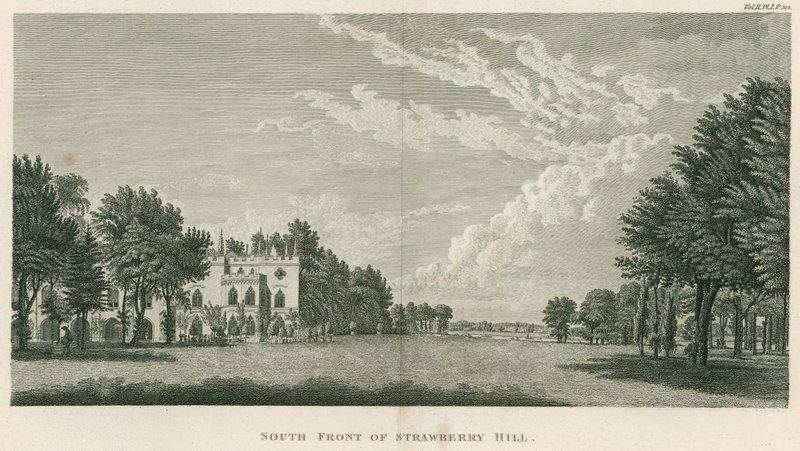 Sydfronten af Strawberry Hill, Twickenham, London af English School