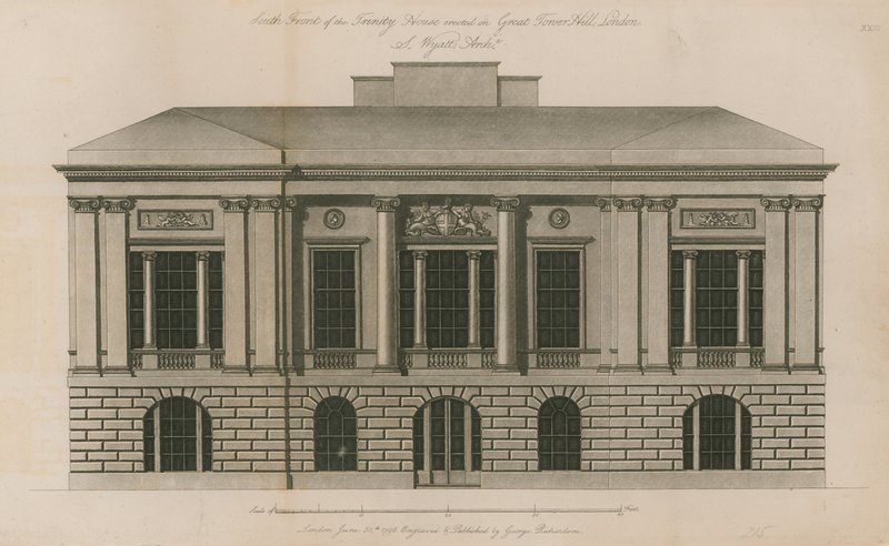 Sydfronten af Trinity House af English School