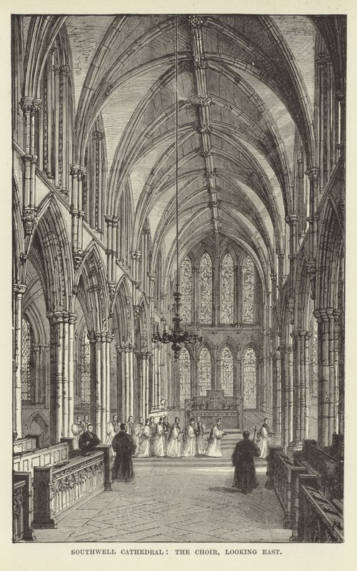 Southwell Cathedral, koret, der ser mod øst af English School