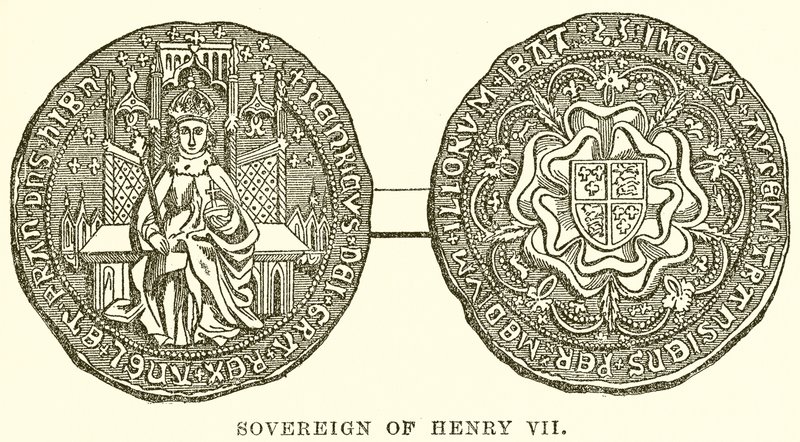 Suveræn over Henrik VII af English School