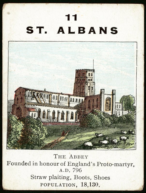 St Albans (farve litho) af English School