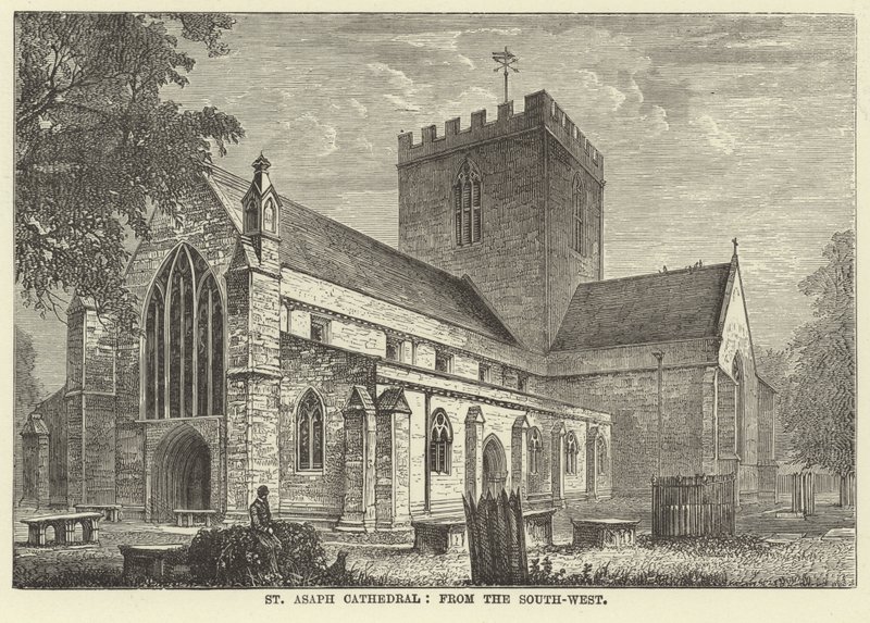 St Asaph Cathedral, fra sydvest af English School