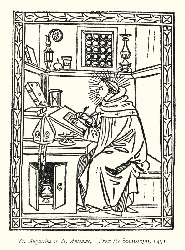 St Augustine eller St Antonino, Fra Soliloquii af English School