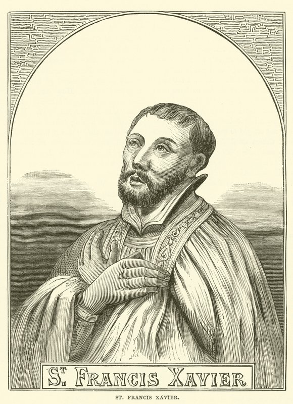 St Francis Xavier (gravering) af English School