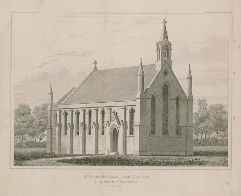 St Georges Chapel, nær Nine Elms, Battersea af English School