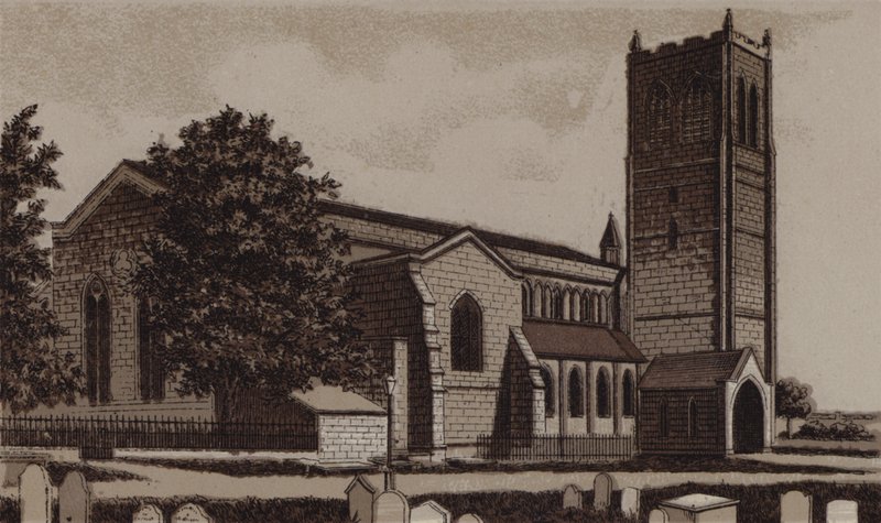 Johanneskirken (litho) af English School