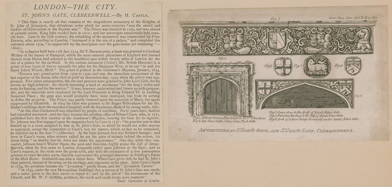 St Johns Gate, Clerkenwell af English School