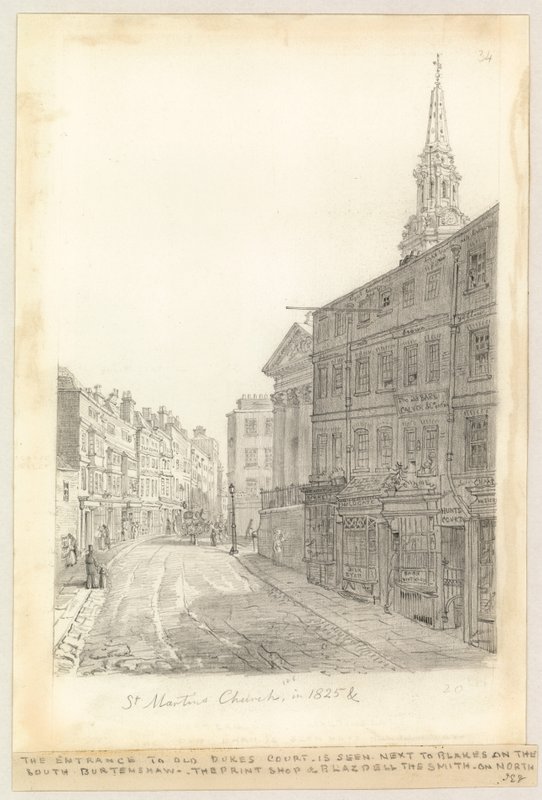 Martins kirke i 1825 af English School