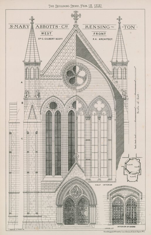 St Mary Abbots Church, Kensington af English School