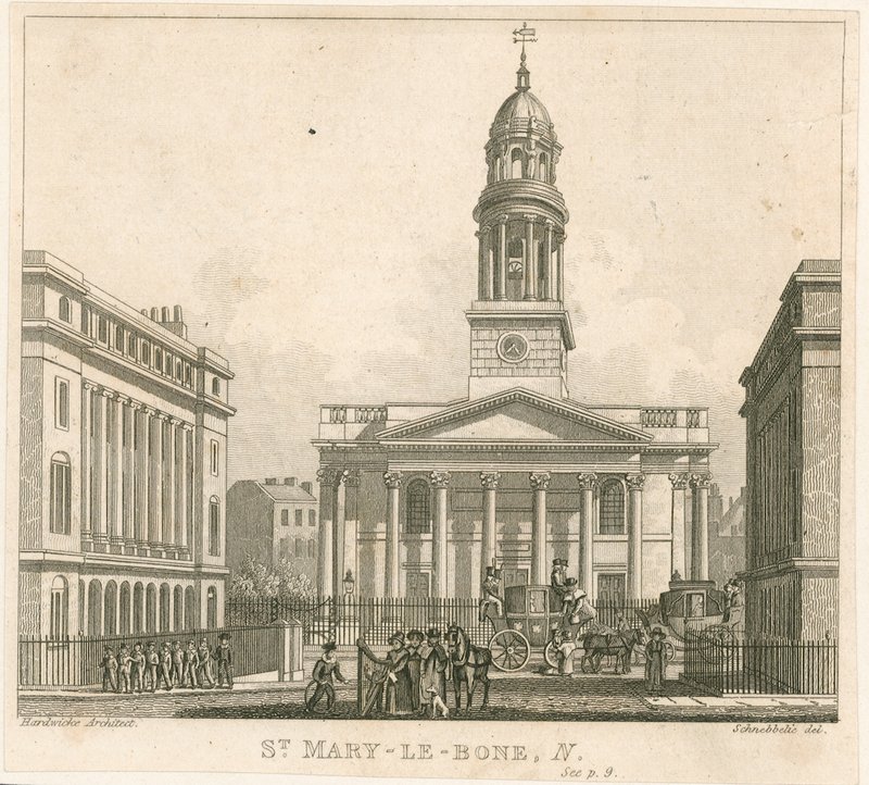 St Marylebone Church, London af English School