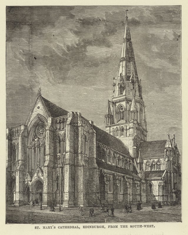 St Marys Cathedral, Edinburgh, fra sydvest af English School