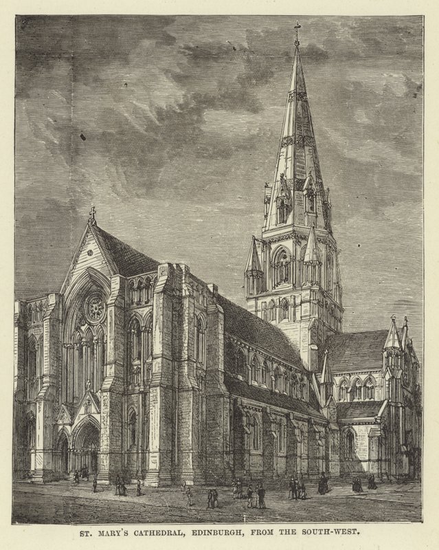 St Marys Cathedral, Edinburgh, fra sydvest af English School