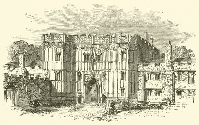 St Osyth Priory (gravering) af English School