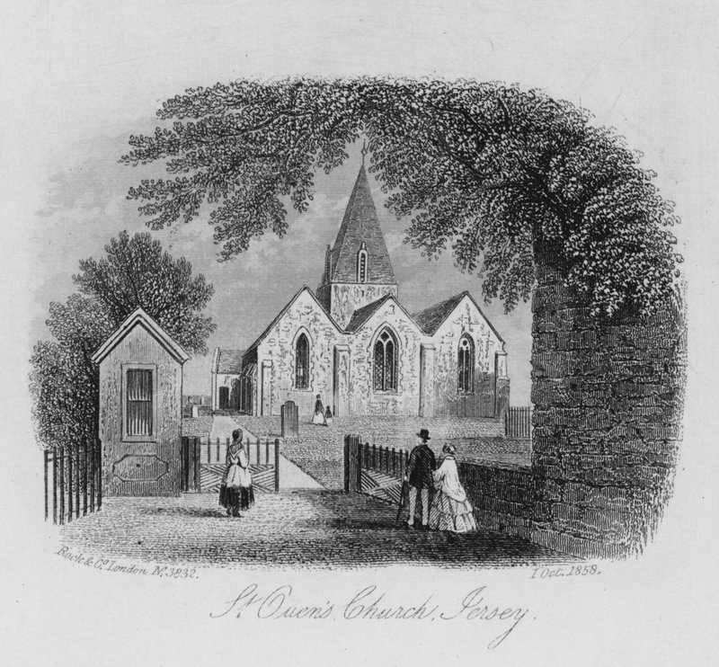 St Ouens Kirke, Jersey af English School