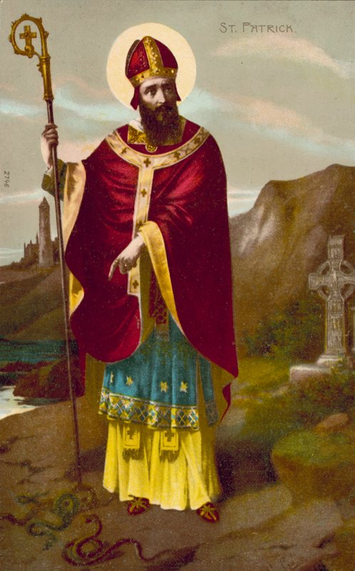 St. Patrick (farvelitografi) af English School