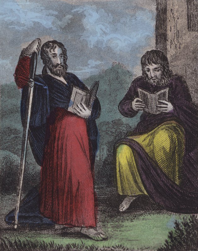 St Paul, Timothy (farvet gravering) af English School