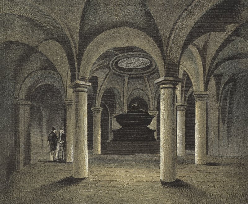 St Pauls Cathedral, The Crypt, Monument for Admiral Viscount Nelson under Dome af English School