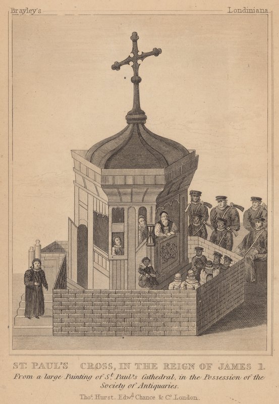 St Pauls Cross, under kong James I af English School
