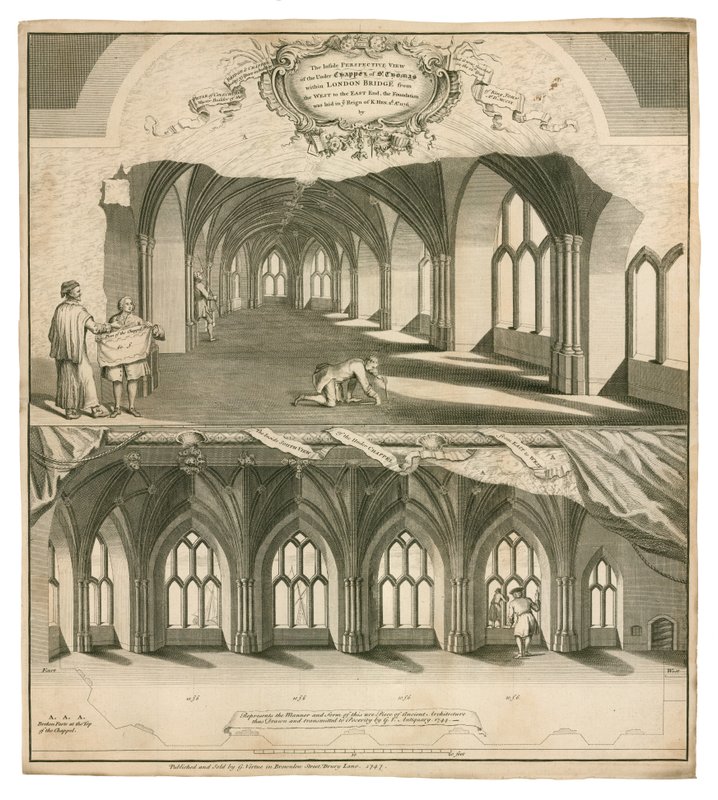 St Thomas Chapel på Old London Bridge af English School