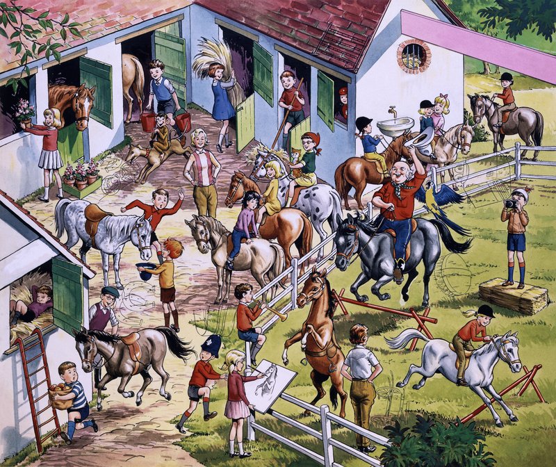 Stabil scene (med skjulte objekter) af English School