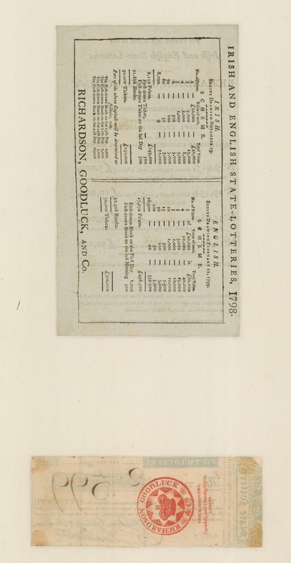 Statslotteri, 1798 af English School
