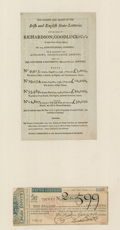 Statslotteri, 1812 af English School