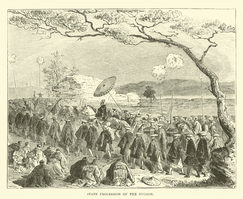 State procession of the Tycoon  af English School