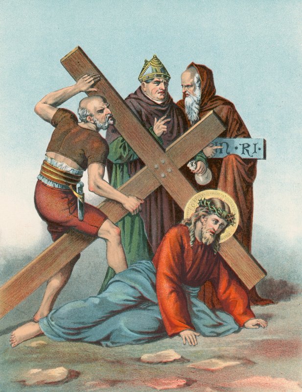 Station IX Jesus falder under korset tredje gang af English School