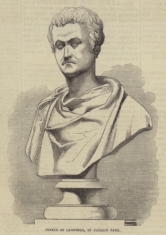 Statue af Campbell, af Patrick Park (gravering) af English School