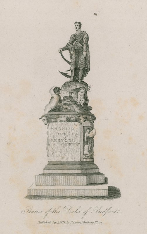 Statue af Frances, hertug af Bedford, på Russell Square, London af English School