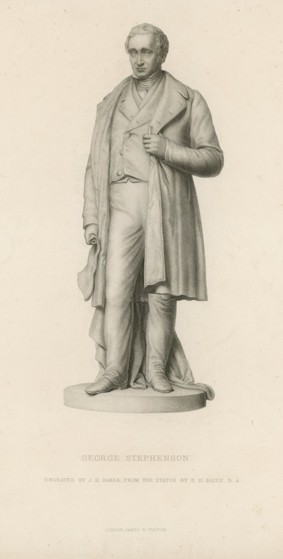 Statue af George Stephenson af English School