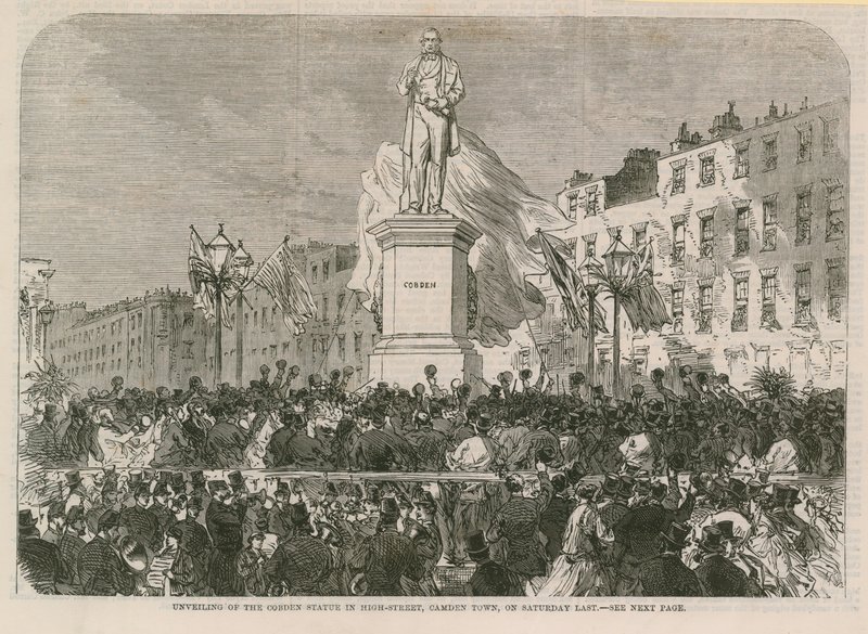 Statue af Richard Cobden af English School