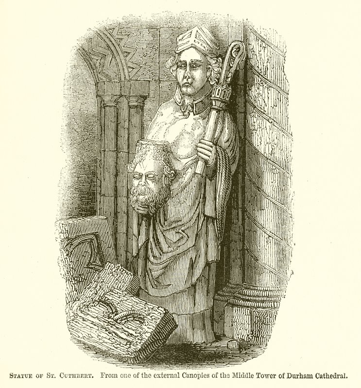 Statue af St. Cuthbert af English School
