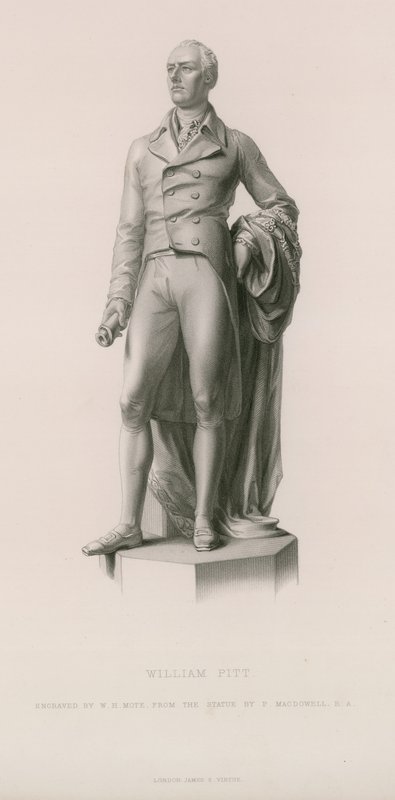 Statue af William Pitt af English School