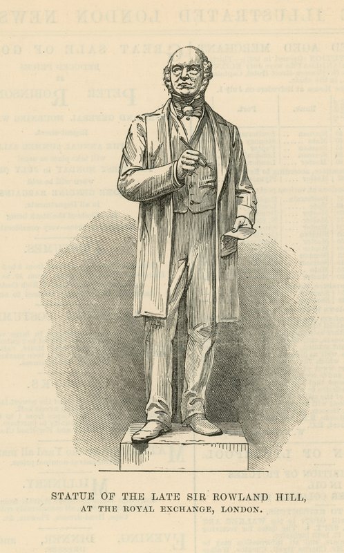 Statue af afdøde Sir Rowland Hill af English School
