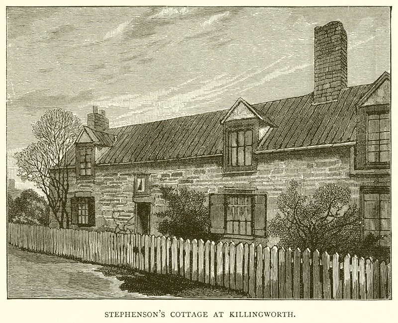 Stephensons Cottage ved Killingworth af English School