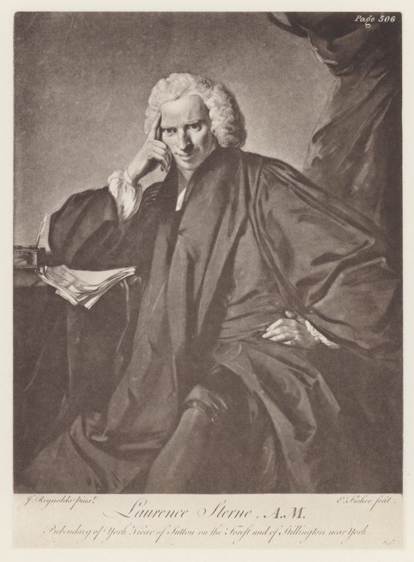 Sterne, Laurence (litho) af English School
