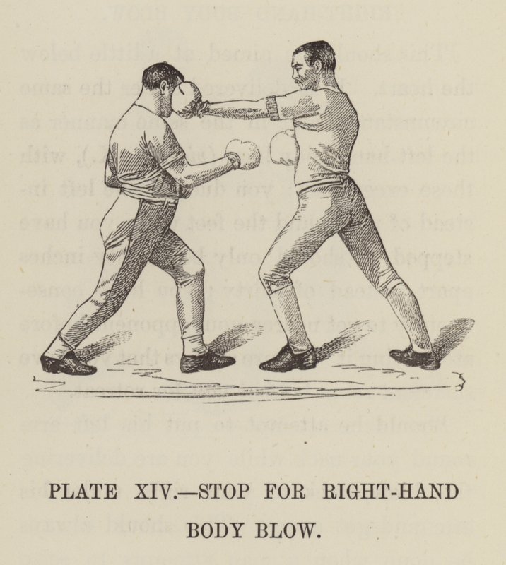Stop for højre hånds kropsslag (gravering) af English School