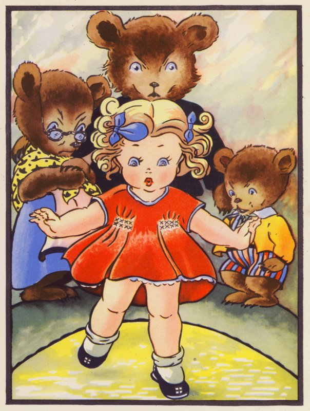 "Stop hende!" (farvelitografi) af English School