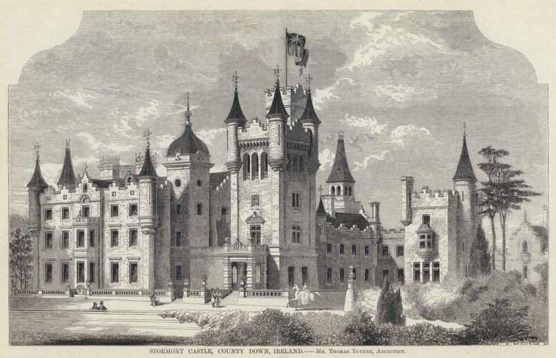 Stormont Castle, County Down, Irland (gravering) af English School