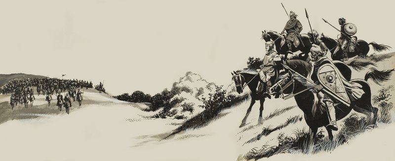 Historie illustration af English School